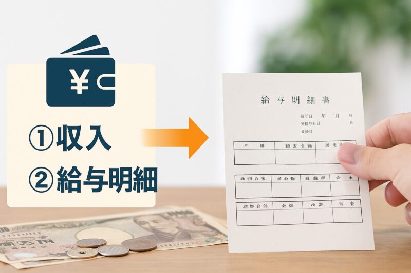 収入と給与明細を視覚的に説明する日本人向けの図解(Japanese visual explaining income and payslip)